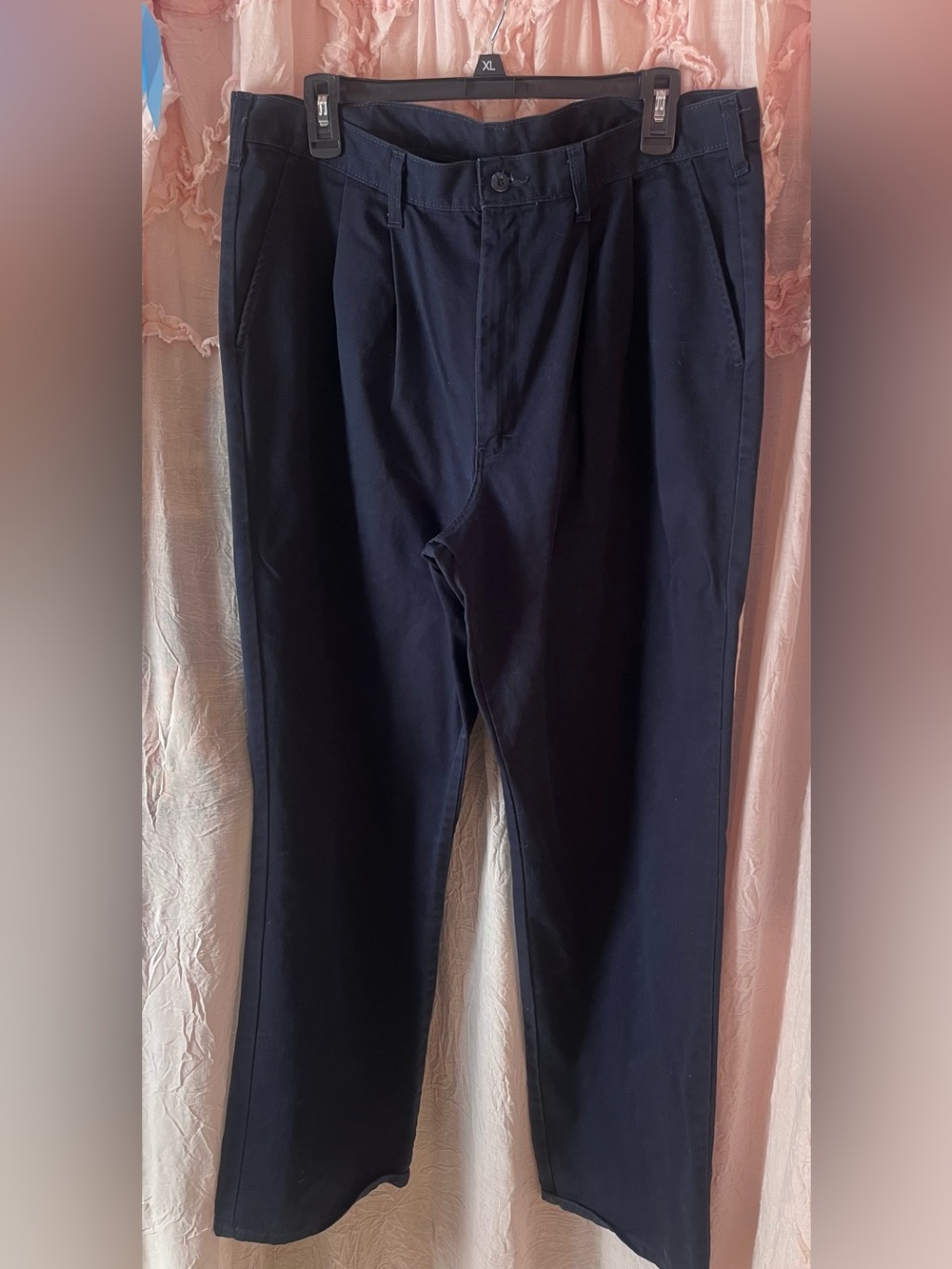 Men's Dickies Navy Pleated Dress Pants 36X34